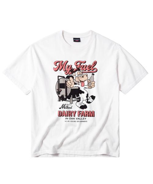 QT8 GARMENTS(キューティーエイトガーメント)の「LB Dairy Farm Washed Tee (Ivory)(Tシャツ/カットソー・メンズ・その他・SMALL/MEDIUM/LARGE/X-LARGE)」の2枚目の写真