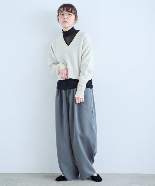 I am I in fact...(アイアムアイインファクト)の「DANISH PANTS(その他パンツ・レディース・グレー/ブラック・FREE)」の14枚目の写真