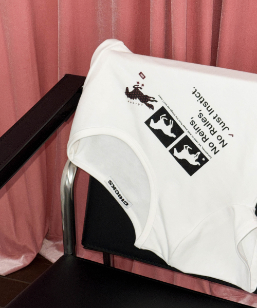 CHICKS(チックス)の「ニョンイXチックス ノーレインズ ドット ホース スリム 半袖Tシャツ ホワイト(Tシャツ/カットソー・レディース・ホワイト・ONE SIZE)」の8枚目の写真