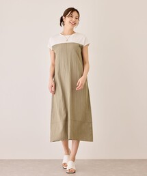 Jayro（ジャイロ）の「ナイロン切替バイカラーワンピース（ワンピース）」