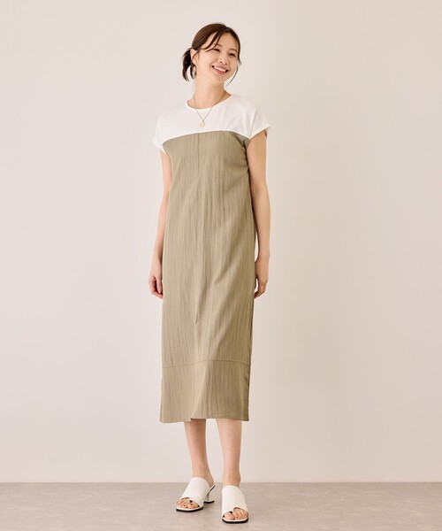 Jayro(ジャイロ)の「ナイロン切替バイカラーワンピース(ワンピース・レディース・カーキ/オレンジ系その他3/ダークブラウン/ブラック系その他・FREE)」の17枚目の写真