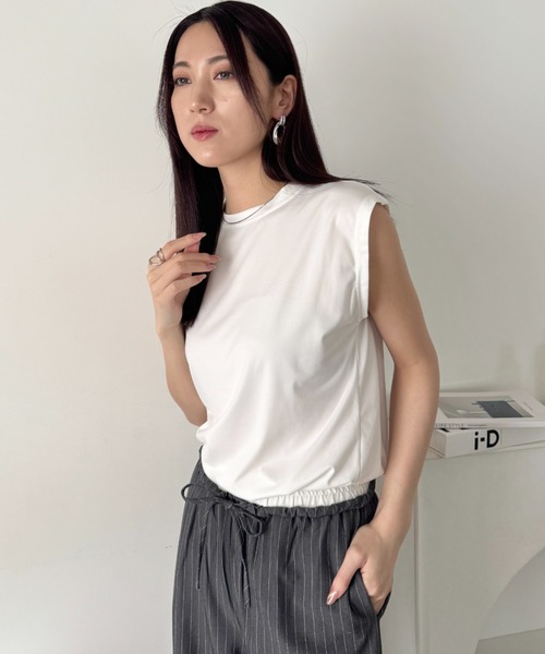 LOVALOT(ラバロット)の「クルーネック ノースリーブT(Tシャツ/カットソー・レディース・ブラウン/ブルー/ブラック/ホワイト・FREE)」の5枚目の写真