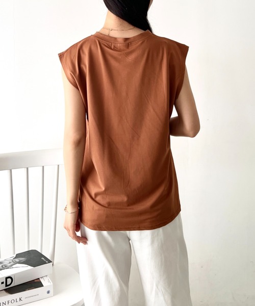 LOVALOT(ラバロット)の「クルーネック ノースリーブT(Tシャツ/カットソー・レディース・ブラウン/ブルー/ブラック/ホワイト・FREE)」の22枚目の写真