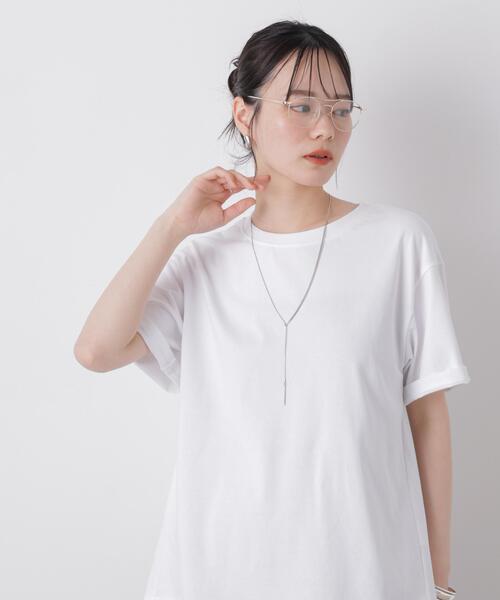 NANO universe(ナノユニバース)の「近赤外線&UVカット・吸水速乾機能 バックギャザートップス(Tシャツ/カットソー・レディース・ホワイト/イエロー/ブラック・FREE)」の11枚目の写真
