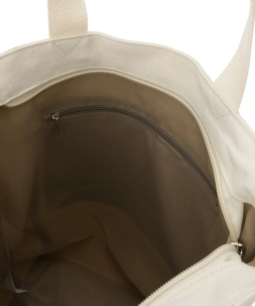 ITS'DEMO(イッツデモ)の「ジップポケットロゴトート(トートバッグ・レディース・アイボリー/カーキ/ブラック/チャコールグレー・00)」の11枚目の写真