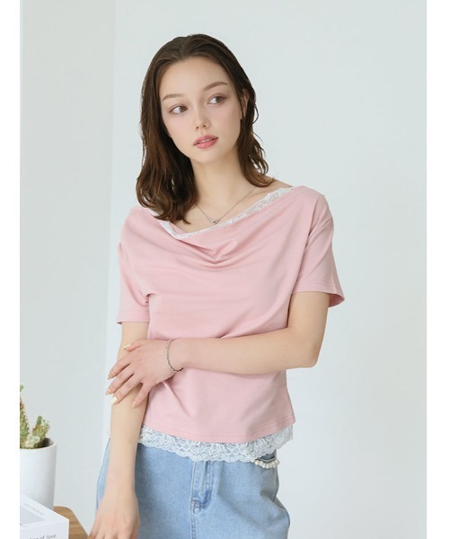 fifth（フィフス）の「レースドッキングドレーププルオーバー（Tシャツ/カットソー・レディース・ブラック・M）」の20枚目の写真