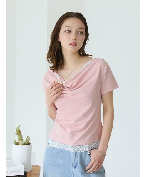 fifth（フィフス）の「レースドッキングドレーププルオーバー（Tシャツ/カットソー・レディース・ブラック・M）」の21枚目の写真
