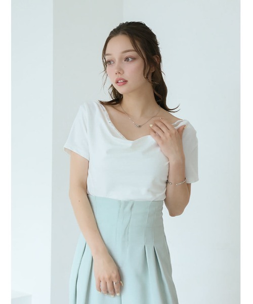 fifth（フィフス）の「レースドッキングドレーププルオーバー（Tシャツ/カットソー・レディース・ブラック・M）」の15枚目の写真