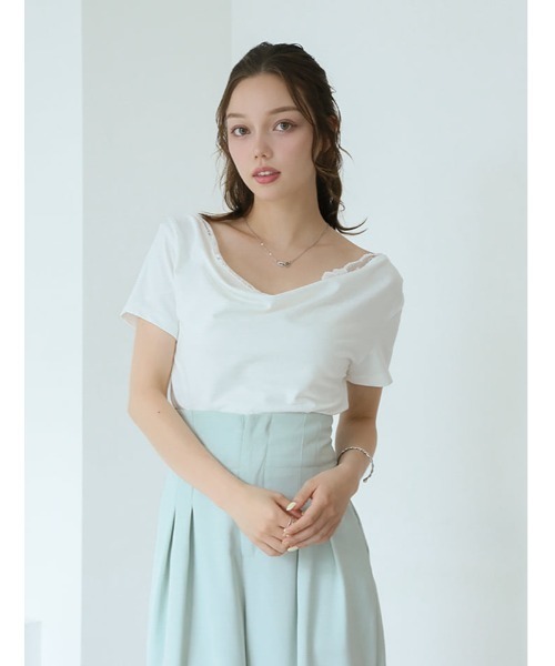fifth（フィフス）の「レースドッキングドレーププルオーバー（Tシャツ/カットソー・レディース・ブラック・M）」の16枚目の写真