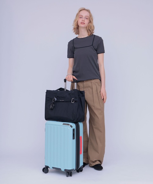Out n About(アウトナバウト)の「【TRANSIT LOUNGE/トランジット ラウンジ】別注 CARRY CASE 40L 機内持ち込み可能(スーツケース/キャリーバッグ・レディース・チャコールグレー/ピンク/ミント・FREE)」の7枚目の写真