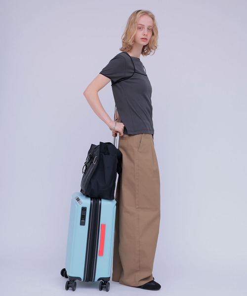 Out n About(アウトナバウト)の「【TRANSIT LOUNGE/トランジット ラウンジ】別注 CARRY CASE 40L 機内持ち込み可能(スーツケース/キャリーバッグ・レディース・チャコールグレー/ピンク/ミント・FREE)」の8枚目の写真