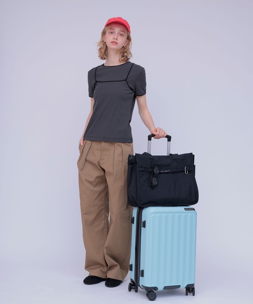 Out n About(アウトナバウト)の「【TRANSIT LOUNGE/トランジット ラウンジ】別注 CARRY CASE 40L 機内持ち込み可能(スーツケース/キャリーバッグ・レディース・チャコールグレー/ピンク/ミント・FREE)」の9枚目の写真
