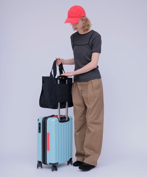 Out n About(アウトナバウト)の「【TRANSIT LOUNGE/トランジット ラウンジ】別注 CARRY CASE 40L 機内持ち込み可能(スーツケース/キャリーバッグ・レディース・チャコールグレー/ピンク/ミント・FREE)」の10枚目の写真