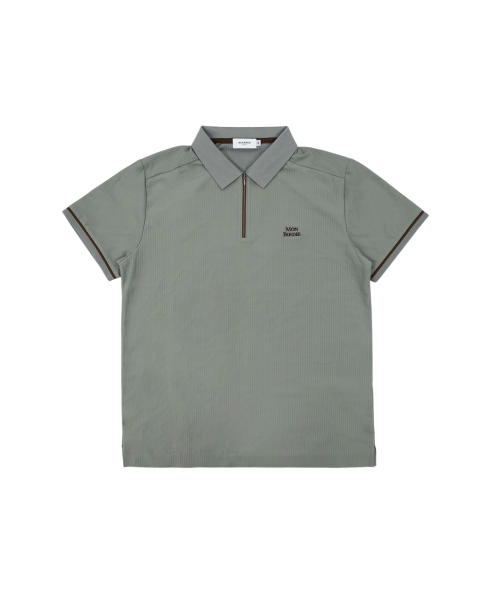 MONBIRDIE GOLF(モンバーディーゴルフ)の「メンズラインポイントポロショートスリーブカーキグリーン(Tシャツ/カットソー・メンズ・カーキ・MEDIUM/LARGE/X-LARGE)」の1枚目の写真
