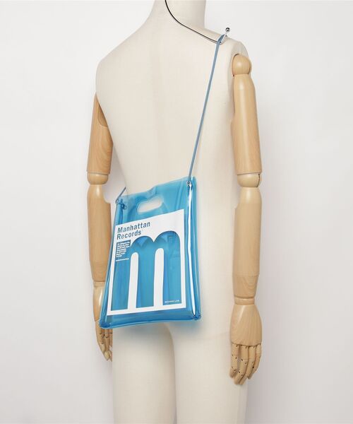 fridge（フリッジ）の「【SECOND LAB.】セカンドラブ MANHATTAN RECORDS 7 INCH BAG（ショルダーバッグ・メンズ・クリア/ブルー・ONESIZE）」の6枚目の写真