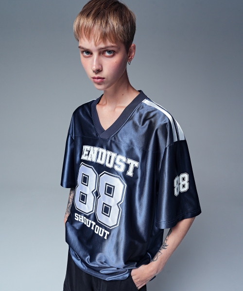 ZENDUST(ジェンダスト)の「Offside High Line Football Jersey T-shirt BLACK(Tシャツ/カットソー・レディース・ブラック・MEDIUM/LARGE)」の2枚目の写真