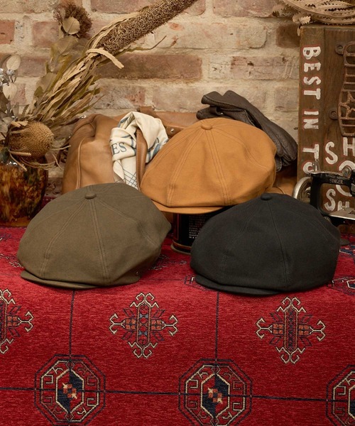 MRFATMAN(ミスターファットマン)の「THREE LOVE CASQUETTE MOLESKIN(キャスケット・メンズ・ブラック/モスグリーン/レンガ・XL/L/M)」の4枚目の写真