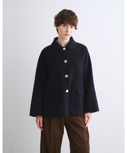 Traditional Weatherwear(トラディショナルウェザーウェア)の「LINTON SHORT RV(ステンカラーコート・レディース・ダークグリーン/ネイビー/トップグレー・32/30/34)」の3枚目の写真