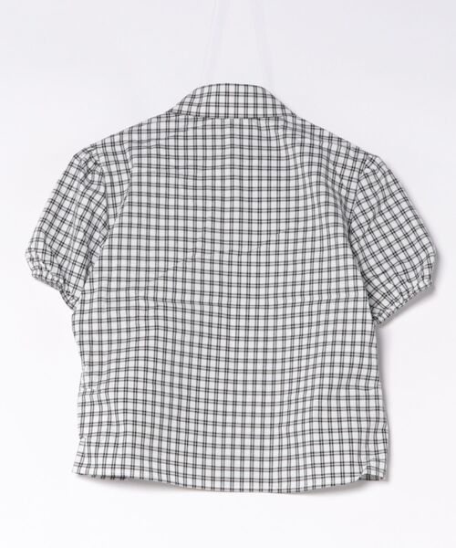 Nia(ニア)の「Nia(ニア)/チェックシャーリングパワショルブラウス(シャツ/ブラウス・レディース・ネイビー/ホワイト・FREE)」の11枚目の写真