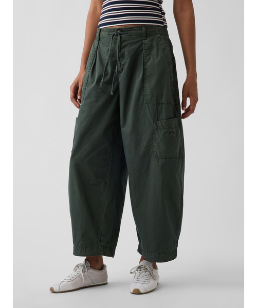 GAP(ギャップ)の「ミッドライズ バギーバレル パラシュートパンツ(その他パンツ・レディース・ブラック/ブラウン/その他・S/XS/M/L/XXS)」の4枚目の写真