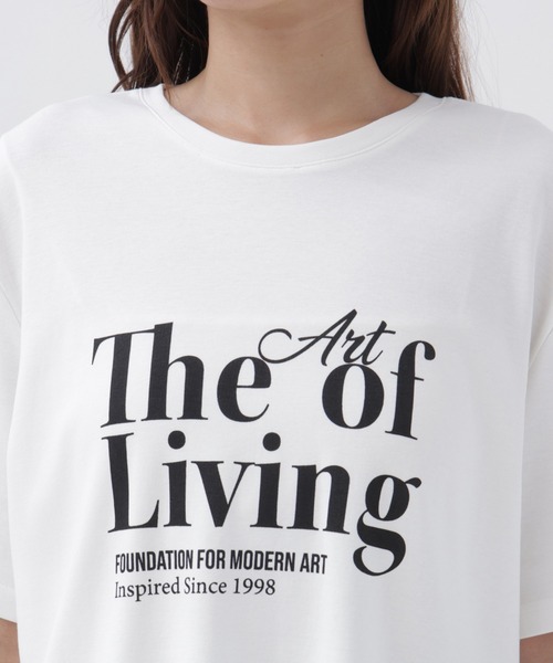 NATURAL BEAUTY BASIC(ナチュラルビューティーベーシック)の「ボクシーロゴTシャツ(Tシャツ/カットソー・レディース・チャコールグレー/オフホワイト・FREE)」の12枚目の写真