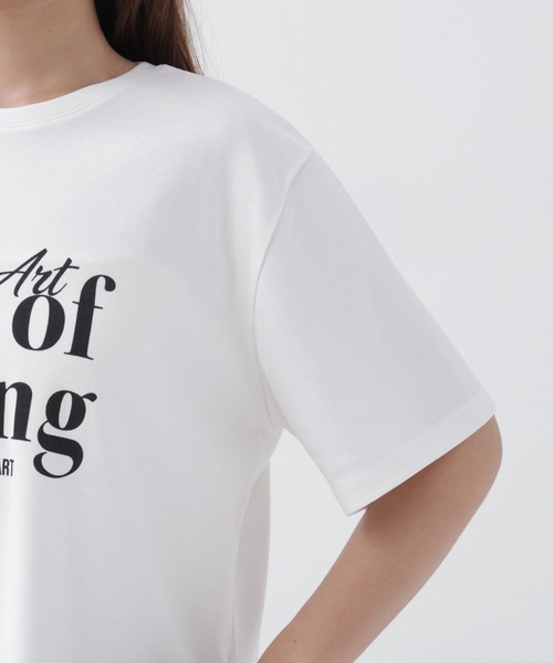 NATURAL BEAUTY BASIC(ナチュラルビューティーベーシック)の「ボクシーロゴTシャツ(Tシャツ/カットソー・レディース・チャコールグレー/オフホワイト・FREE)」の13枚目の写真