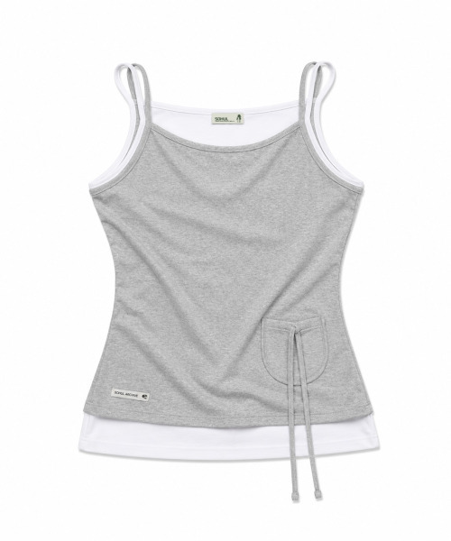 SOHUL(ソフル)の「レイヤード袖なし(メランジ)(Tシャツ/カットソー・レディース・その他・FREE)」の1枚目の写真