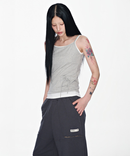 SOHUL(ソフル)の「レイヤード袖なし(メランジ)(Tシャツ/カットソー・レディース・その他・FREE)」の3枚目の写真