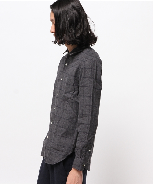 OUTLET（アウトレット）の「【BLOOM&BRANCH】MANフランネルシャツ（シャツ/ブラウス・メンズ・グレー・MEDIUM/SMALL/LARGE）」の8枚目の写真