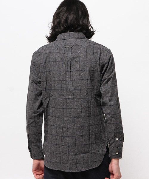 OUTLET（アウトレット）の「【BLOOM&BRANCH】MANフランネルシャツ（シャツ/ブラウス・メンズ・グレー・MEDIUM/SMALL/LARGE）」の2枚目の写真