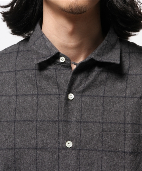 OUTLET（アウトレット）の「【BLOOM&BRANCH】MANフランネルシャツ（シャツ/ブラウス・メンズ・グレー・MEDIUM/SMALL/LARGE）」の3枚目の写真