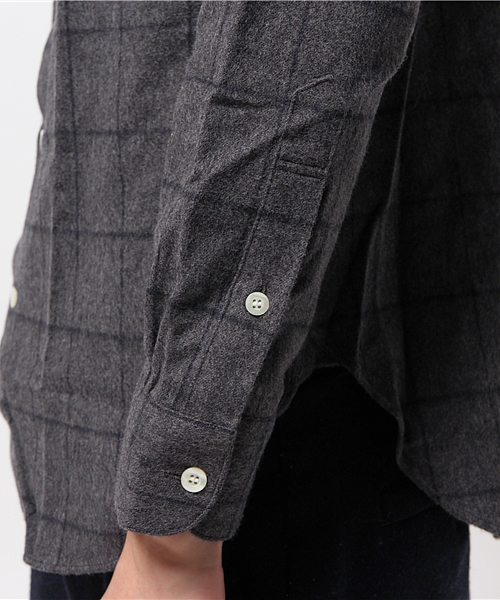 OUTLET（アウトレット）の「【BLOOM&BRANCH】MANフランネルシャツ（シャツ/ブラウス・メンズ・グレー・MEDIUM/SMALL/LARGE）」の4枚目の写真