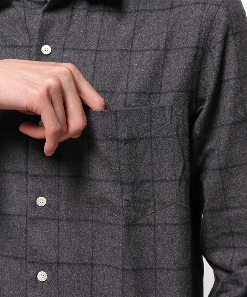 OUTLET（アウトレット）の「【BLOOM&BRANCH】MANフランネルシャツ（シャツ/ブラウス・メンズ・グレー・MEDIUM/SMALL/LARGE）」の5枚目の写真