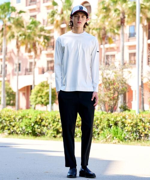 DRESSTERIOR(ドレステリア)の「【接触冷感/抗菌防臭/消臭】ICE CLEAR COTTON クルーネックロンT(Tシャツ/カットソー・メンズ・ブラウン系その他/ホワイト/ブラック・91/90/92/94)」の5枚目の写真