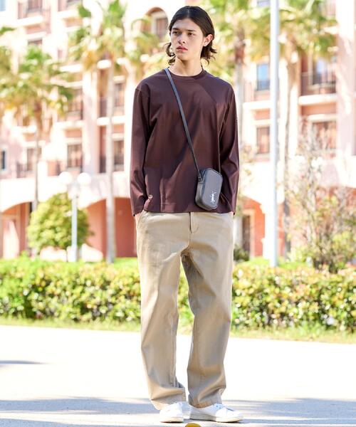 DRESSTERIOR(ドレステリア)の「【接触冷感/抗菌防臭/消臭】ICE CLEAR COTTON クルーネックロンT(Tシャツ/カットソー・メンズ・ブラウン系その他/ホワイト/ブラック・91/90/92/94)」の9枚目の写真