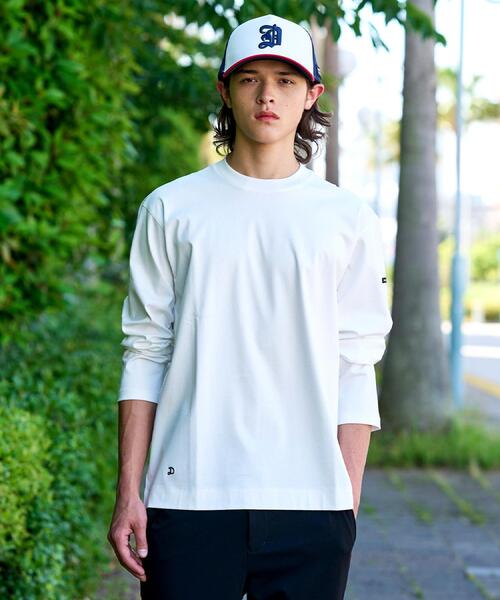 DRESSTERIOR(ドレステリア)の「【接触冷感/抗菌防臭/消臭】ICE CLEAR COTTON クルーネックロンT(Tシャツ/カットソー・メンズ・ブラウン系その他/ホワイト/ブラック・91/90/92/94)」の10枚目の写真