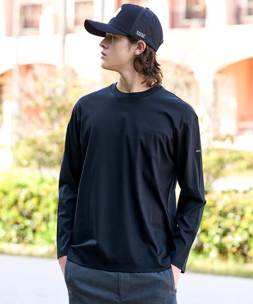 DRESSTERIOR(ドレステリア)の「【接触冷感/抗菌防臭/消臭】ICE CLEAR COTTON クルーネックロンT(Tシャツ/カットソー・メンズ・ブラウン系その他/ホワイト/ブラック・91/90/92/94)」の15枚目の写真
