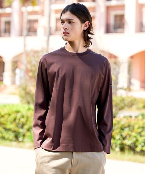 DRESSTERIOR(ドレステリア)の「【接触冷感/抗菌防臭/消臭】ICE CLEAR COTTON クルーネックロンT(Tシャツ/カットソー・メンズ・ブラウン系その他/ホワイト/ブラック・91/90/92/94)」の20枚目の写真