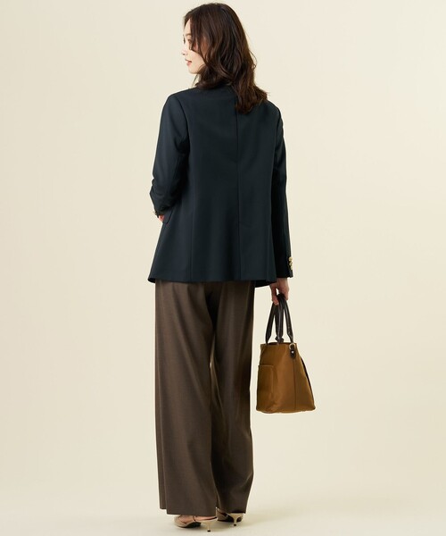 J.PRESS(ジェイプレス)の「T/W ギャバ ダブル ジャケット(テーラードジャケット・レディース・ブラウン系/ネイビー系・T15/T13)」の9枚目の写真