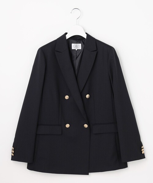 J.PRESS(ジェイプレス)の「T/W ギャバ ダブル ジャケット(テーラードジャケット・レディース・ブラウン系/ネイビー系・T15/T13)」の14枚目の写真