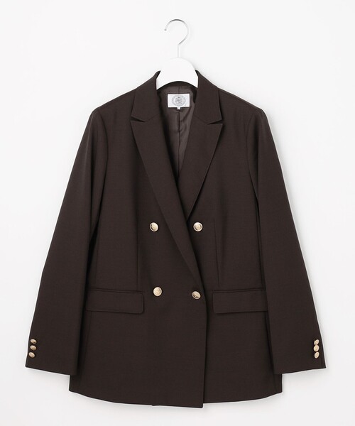 J.PRESS(ジェイプレス)の「T/W ギャバ ダブル ジャケット(テーラードジャケット・レディース・ブラウン系/ネイビー系・T15/T13)」の15枚目の写真