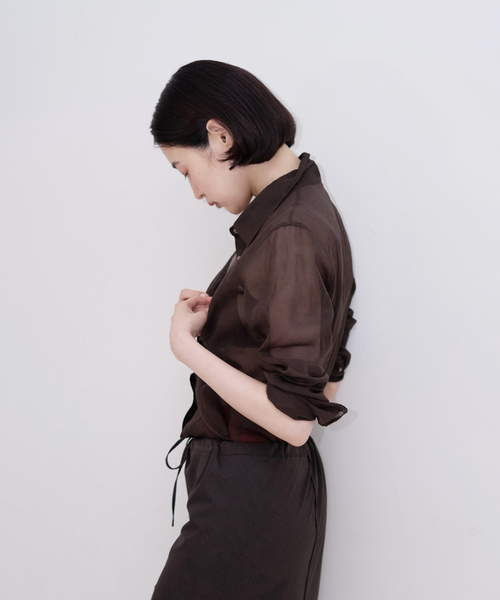 EDIT. FOR LULU(エディットフォールル)の「everyday*lulu Sheer SH(シャツ/ブラウス・レディース・ホワイト系その他/ブラウン・FREE)」の8枚目の写真