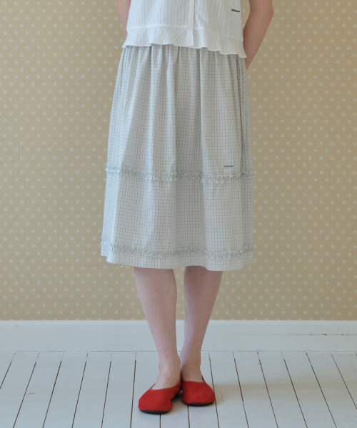 TTUDEMENT(トュードメント)の「CHECK TIERED SKIRT_IVORY(スカート・レディース・その他・SMALL/MEDIUM)」の2枚目の写真