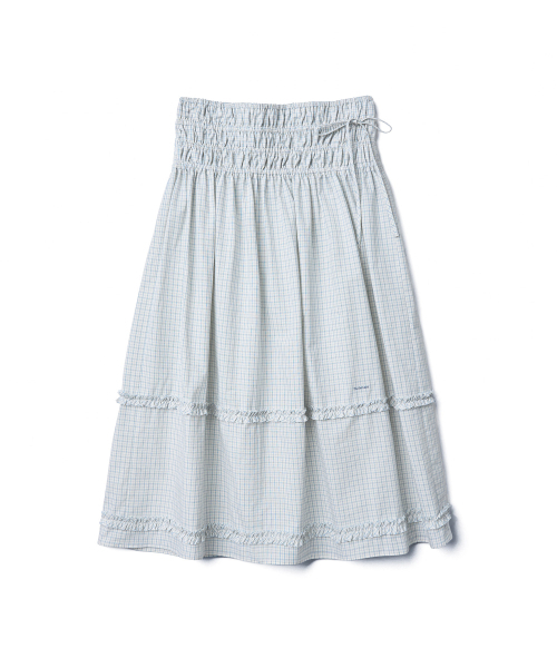 CHECK TIERED SKIRT_IVORY（スカート）｜TTUDEMENT（トュードメント
