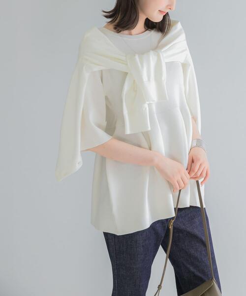 URBAN RESEARCH ROSSO WOMEN(アーバンリサーチ ロッソ)の「『WEB/一部店舗限定』フォルムニットアンサンブル(ニット/セーター・レディース・ホワイト/ネイビー・FREE)」の14枚目の写真