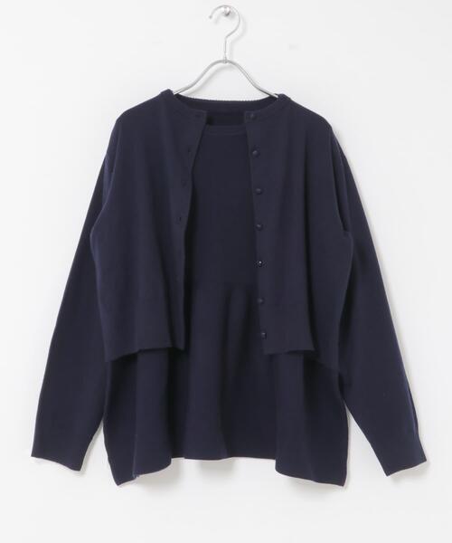 URBAN RESEARCH ROSSO WOMEN(アーバンリサーチ ロッソ)の「『WEB/一部店舗限定』フォルムニットアンサンブル(ニット/セーター・レディース・ホワイト/ネイビー・FREE)」の8枚目の写真