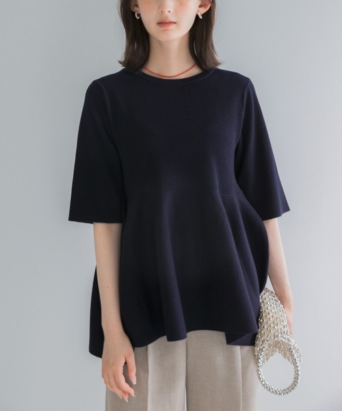 URBAN RESEARCH ROSSO WOMEN(アーバンリサーチ ロッソ)の「『WEB限定』フォルムニットアンサンブル(ニット/セーター・レディース・ホワイト/ネイビー・FREE)」の2枚目の写真