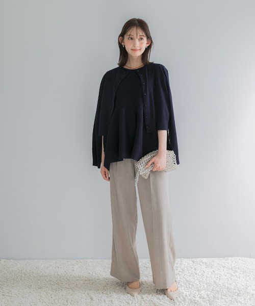 URBAN RESEARCH ROSSO WOMEN(アーバンリサーチ ロッソ)の「『WEB限定』フォルムニットアンサンブル(ニット/セーター・レディース・ホワイト/ネイビー・FREE)」の5枚目の写真