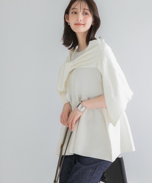URBAN RESEARCH ROSSO WOMEN(アーバンリサーチ ロッソ)の「『WEB限定』フォルムニットアンサンブル(ニット/セーター・レディース・ホワイト/ネイビー・FREE)」の10枚目の写真