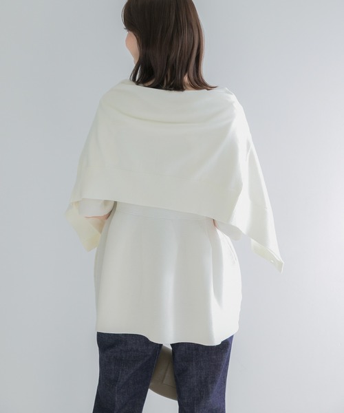 URBAN RESEARCH ROSSO WOMEN(アーバンリサーチ ロッソ)の「『WEB限定』フォルムニットアンサンブル(ニット/セーター・レディース・ホワイト/ネイビー・FREE)」の11枚目の写真